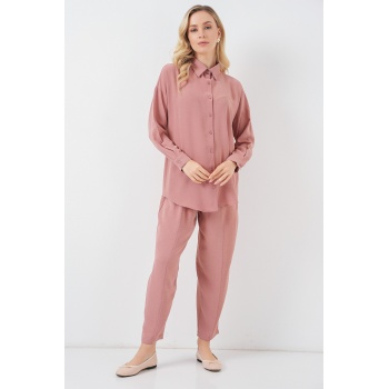 6593 Oversize İkili Takım - Pudra