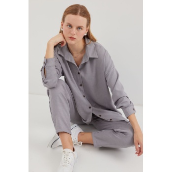 6622 Keten İkili Takım - Gri