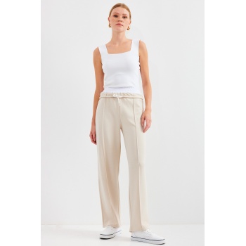 6662 Çımalı Pantolon - Krem