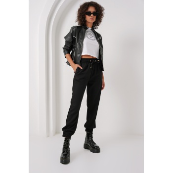 6674 Paçası Lastikli Eşofman Altı - Siyah