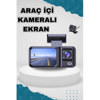 Ön ve Arka Kameralı 2 İnç 1080P Full HD DVR Araç İçi Ekran