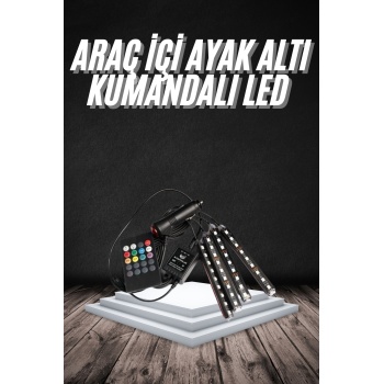 RGB Işıklı Araç İçi Aydınlatma Kumandalı 12li Led Işık Renk Değiştirebilen