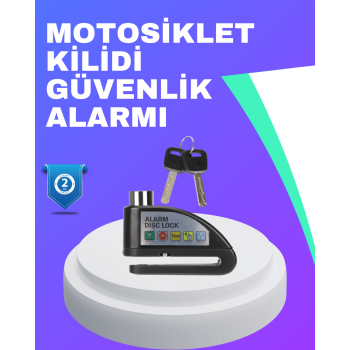 Su Geçirmez Alarm Disk Kilidi Motosiklet Scooter Bisiklet Güvenlik