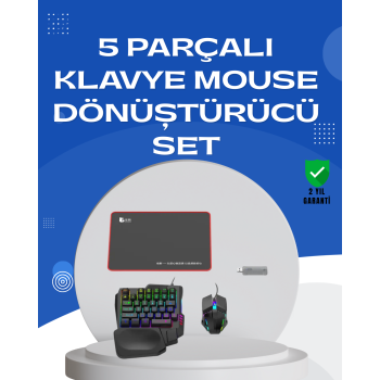 Profesyonel Mobil Oyun Seti | Yüksek DPI Mouse + Ergonomik Klavye