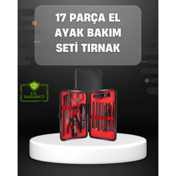 17 Parçalık Profesyonel Manikür Seti – Paslanmaz Çelik