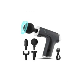 Profesyonel Masaj Tabancası Sporcu Masaj Aleti 4 Başlıklı Şarjlı Titreşimli