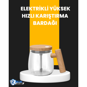 Otomatik Karıştırıcı Kupa – Su Geçirmez, Isıtmalı, USB Altlıklı