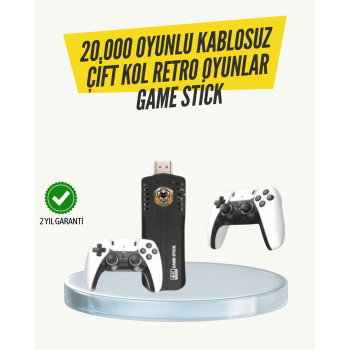 Kablosuz Retro Oyun Konsolu – Geniş Oyun Kütüphanesi ve HD Görüntü ile Sonsuz Eğlence