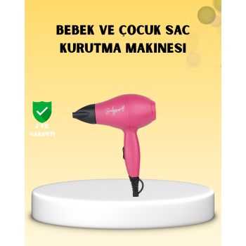 Çocuklara Özel Mini Fön Makinesi – 500/1000W Güç – Düşük Gürültü