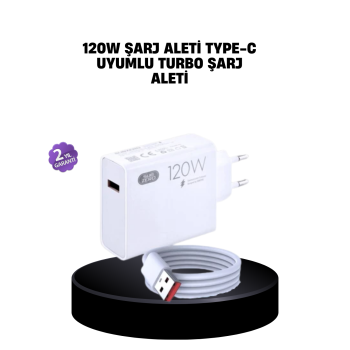 120W Mi Turbo Destekli Hızlı Şarj Cihazı Type-C Uyumlu Akım Korumalı