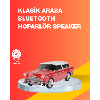 Taşınabilir Klasik Araç Tasarımlı Kablosuz Hoparlör