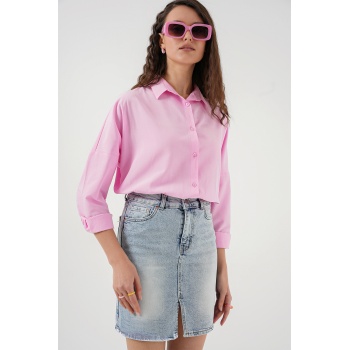 Kadın Mini Kot Etek 8037 - Mavi