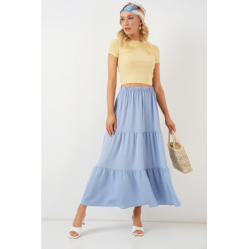 Kadın Ayrobin Uzun Etek 8048 - Mavi
