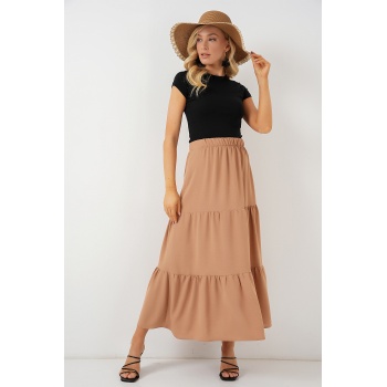 Kadın Ayrobin Uzun Etek 8048 - Bisküvi