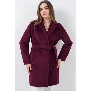 Kadın Kuşaklı Kaban 9171 - Bordo