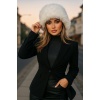 Kadın Peluş Kalpak Şapka 010194 - Ekru