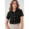 0663 Crop Ceket - Siyah