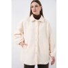 0675 Yün Karışımlı Buklet Ceket - Krem