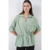 Fermuarlı Kadın Gömlek 0721 - Mint