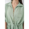 Fermuarlı Kadın Gömlek 0721 - Mint