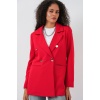 Kadın Kruvaze Yaka Blazer Ceket 0722 - Kırmızı