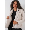 Kadın Kısa Kaşe Ceket 0725 - Ekru