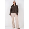 Kadın Oversize Kısa Ceket 0732 - Kahverengi