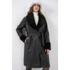 1045 Kürklü Suni Deri Kaban - Siyah