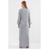 15839 Boydan Triko Elbise - Gri