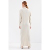 15839 Boydan Triko Elbise - Krem