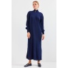 15839 Boydan Triko Elbise - D.Lacivert