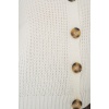 15881 Düğmeli Kısa Triko Yelek - Ekru