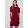 Kadın Kısa Kol Triko Elbise 15950 - Bordo