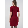 Kadın Kısa Kol Triko Elbise 15950 - Bordo