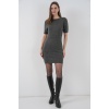 Kadın Kısa Kol Triko Elbise 15950 - Antrasit