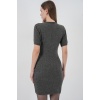 Kadın Kısa Kol Triko Elbise 15950 - Antrasit
