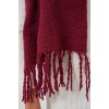 Kadın Yumuşak Dokulu Kalın Şal Atkı 15951 - Bordo
