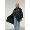 Kadın Yumuşak Dokulu Kalın Şal Atkı 15951 - Y.Siyah
