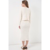 Kadın Hırka Elbise Triko İkili Takım 15960 - Ekru