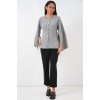 Kadın Triko Panço Hırka 15965 - Gri