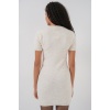 Kadın Kolye Detaylı Triko Elbise 15989 - Ekru