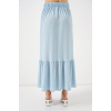 1886 Uzun Örme Etek - Açık Mavi