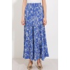 Kadın İndigo Desenli Uzun Viskon Etek 1898