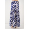 1898 Desenli Uzun Etek - F.Lacivert