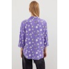 20243 Önü Bağlamalı Desenli Gömlek - Lila
