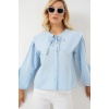 Kadın Bebe Yaka Gömlek 20314 - Mavi