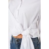 Kadın Bağlamalı Uzun Kol Gömlek 20325 - Beyaz