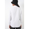 Kadın Oversize Basic Gömlek 20349 - Beyaz