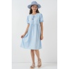 Kadın Bağcıklı Midi Elbise 2575 - Mavi