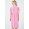 Kadın Bağcıklı Midi Elbise 2575 - Pembe